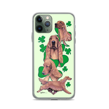 Load image into Gallery viewer, Irish Setter with Shamrocks iPhone Case