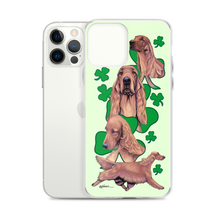 Load image into Gallery viewer, Irish Setter with Shamrocks iPhone Case