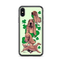Load image into Gallery viewer, Irish Setter with Shamrocks iPhone Case