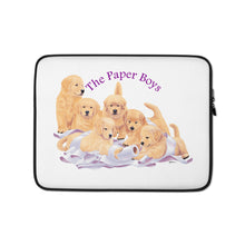 Load image into Gallery viewer, Golden Retriever Puppies Laptop Sleeve "The Paper Boys"