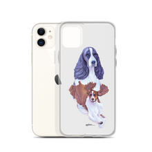 Load image into Gallery viewer, English Springer Spaniel B/W iPhone Case