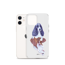 Load image into Gallery viewer, English Springer Spaniel B/W iPhone Case