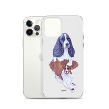 Load image into Gallery viewer, English Springer Spaniel B/W iPhone Case