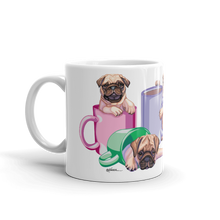 Load image into Gallery viewer, Adorable! "I Love My Coffee Pugs" on a Coffee Mug, Available in 2 Sizes