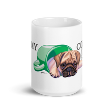 Load image into Gallery viewer, Cute! "I Love My Coffee...Pug" Collectable Coffee Mug Available in 2 sizes